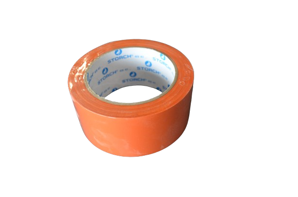 Специальная оранжевая бюджетная тонкослойная гладкая  ПВХ лента SOFTtape 50mm, 33m, Германия